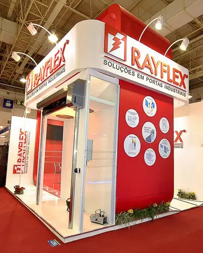 Montagem do stand do expositor Raiflex que executamos na feira FCE Pharma 2015